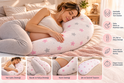 Ergonomik Ayarlanabilir Hamile Destek Yastığı